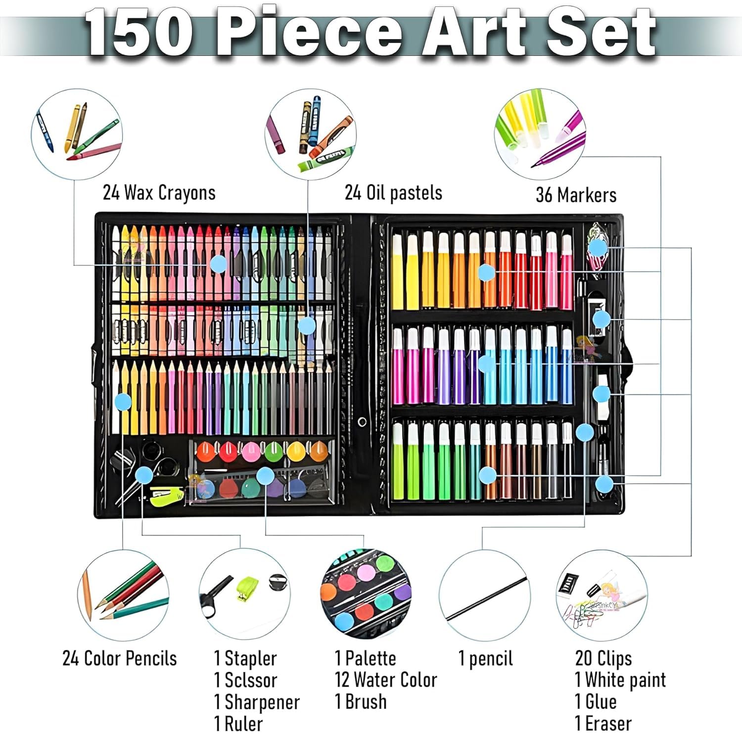 150 Pcs art set - Image 4