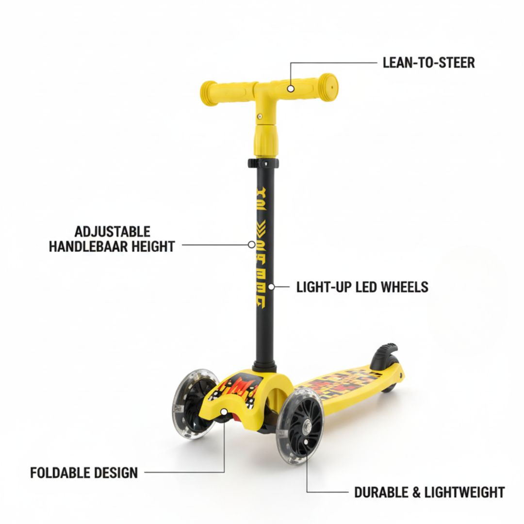 Pro Kick Scooter with Broad PU LED Wheels - Image 2