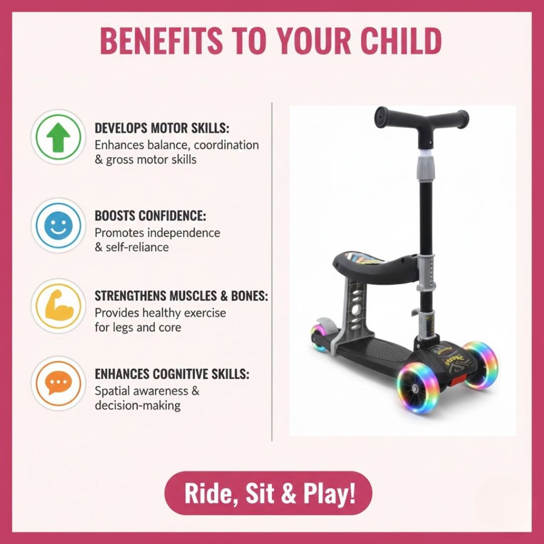 2-in-1 Kick Scooter with Removable Seat - Image 6