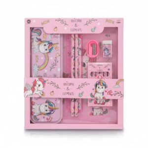 Unicorn-Themed Stationery Set for Kids (12 Pcs)