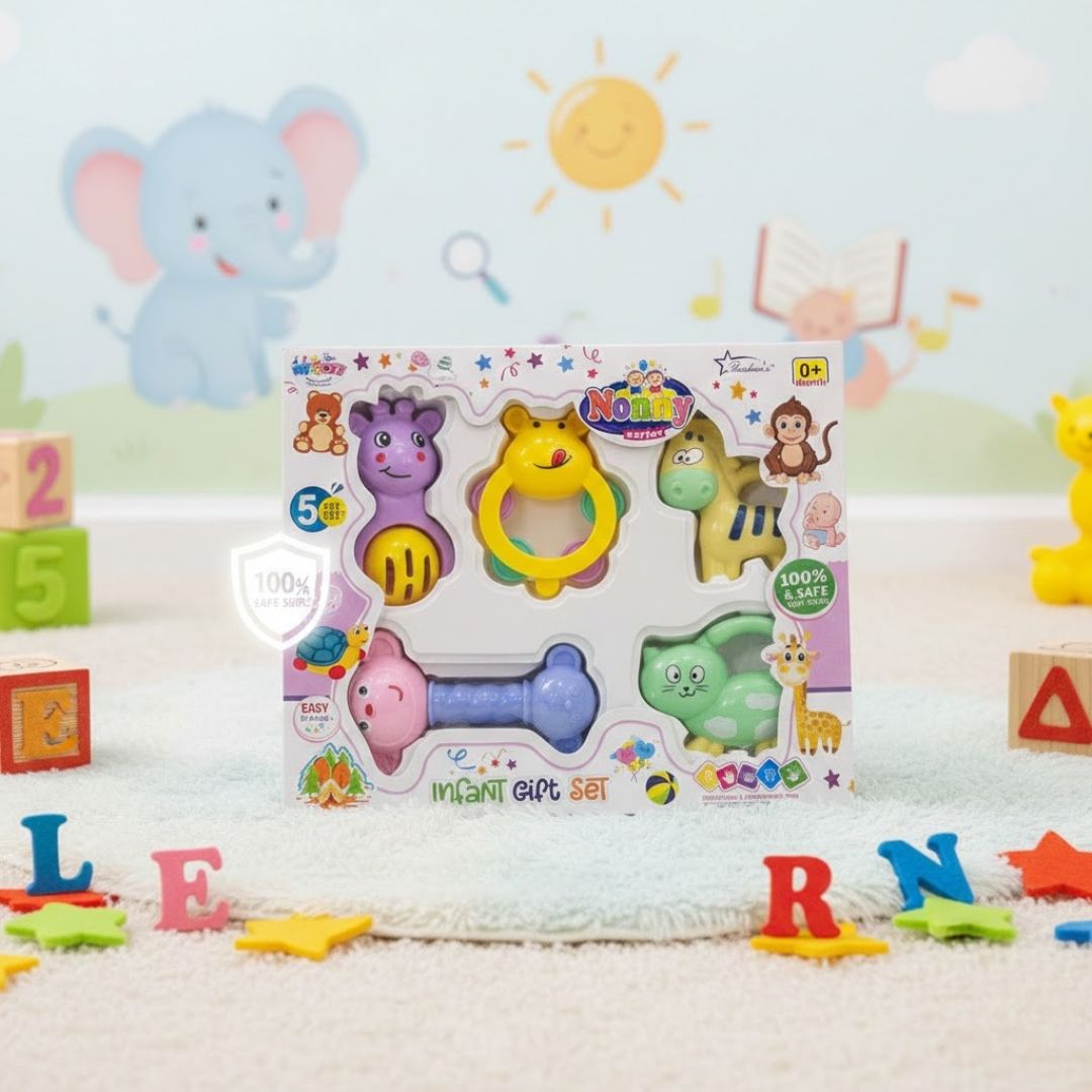 5-Piece Baby Rattle Gift Set - Image 3