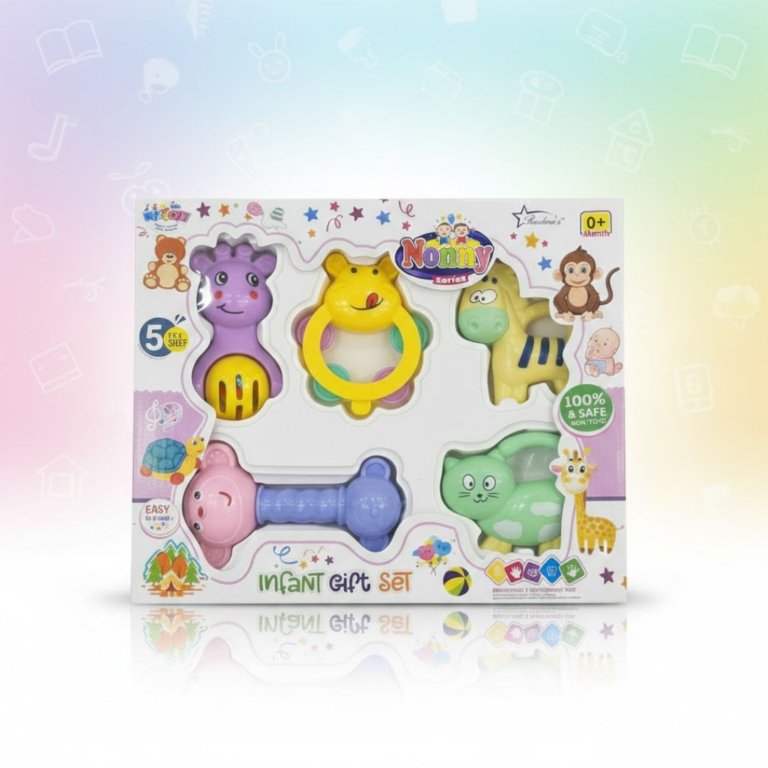 5-Piece Baby Rattle Gift Set - Image 5