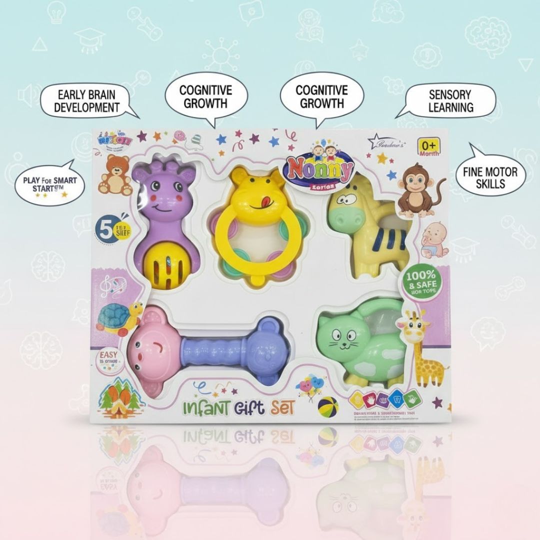 5-Piece Baby Rattle Gift Set - Image 6