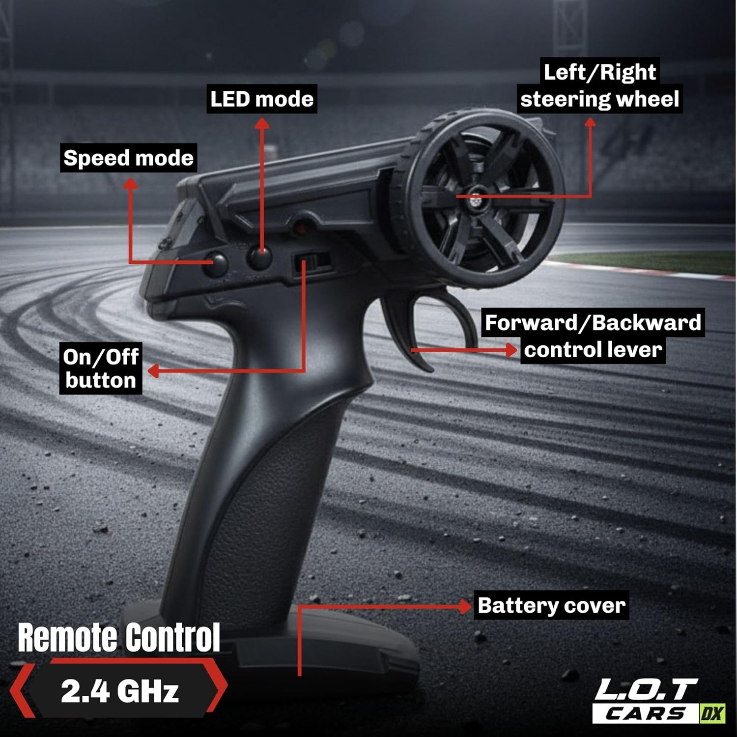 RC Drift Car for Adults – High-Speed 4X4 Remote Control Car with LED Lights & Speed Control - Image 4