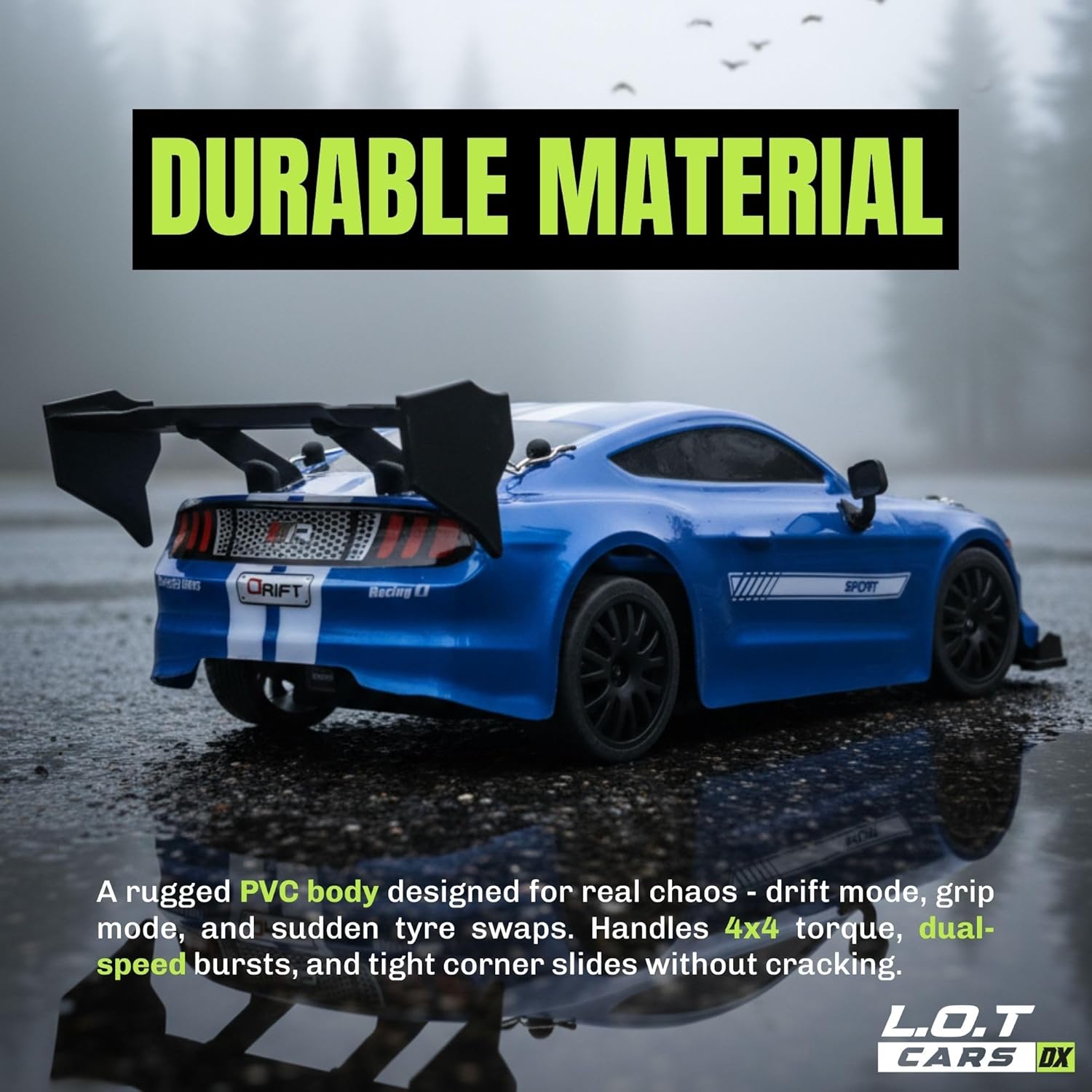 RC Drift Car for Adults – High-Speed 4X4 Remote Control Car with LED Lights & Speed Control - Image 3