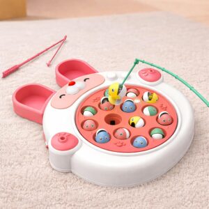 Rabbit Face Musical Fishing Game Toy for Kids