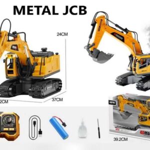 Metal Die-Cast Excavator Toy with 680° Rotating Arm & Realistic Control