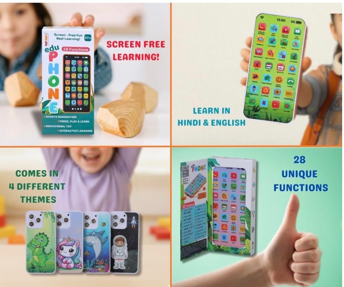 Play Craft EduPhone Educational Type-C Rechargeable Musical Toy - Image 5