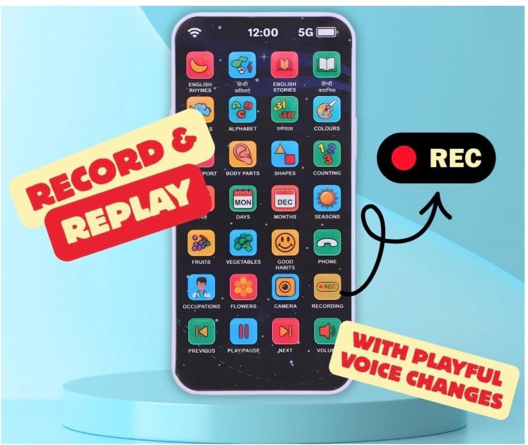 Play Craft EduPhone Educational Type-C Rechargeable Musical Toy - Image 3